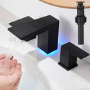 DecorBites™ Matte Black LED Waterfall Bathroom Faucet