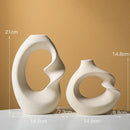 DecorBites™ Matte Ceramic Vase Set 2 Modern Home Decor