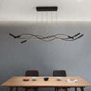 DecorBites™ Metal Artistic LED Pendant Light for Dining Room Island with Twisted Lines