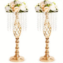 Gold Crystal Metal Vases