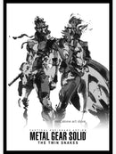 Framed metal gear solid canvas art poster for gaming room decor