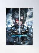 Framed metal gear solid canvas art poster for gaming room decor