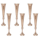 DecorBites™ Metal Golden Flower Stand Vase Candle Holder