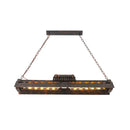 DecorBites™ Metal Island Lighting Fixture - Triangular Loft Style - 1 Head - Restaurant Billiard Lamp