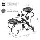 DecorBites™ Metal Plant Stand Set for 4 Potted Flowers