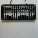 DecorBites™ Metallic 3-Head Abacus Pendant Light for Restaurants and Decor