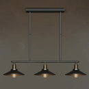 DecorBites™ Metallic Antique Cone Shade Pendant Lighting - Black, 3 Heads - Island Hanging Light