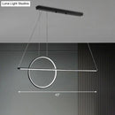 DecorBites™ Metallic Circle and Line LED Restaurant Light in Black – Modern Island Lighting