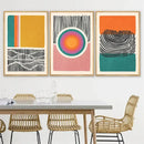 DecorBites™ Mid Century Abstract Color Block Wall Art Set