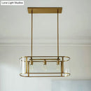 DecorBites™ Mid Century Gold Translucent Glass Pendant Light - 3 Head Suspended Fixture