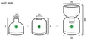 DecorBites™ Mini Glass Vase Set for Plants and Candles