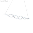 Modern white wave led island light fixture – kitchen pendant light