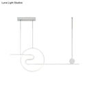 DecorBites™ Minimal Acrylic Linear LED Island Light with Sun and Cloud Design - Warm/White Light - Black/White/Gold
