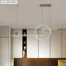 DecorBites™ Minimal Acrylic Linear LED Island Light with Sun and Cloud Design - Warm/White Light - Black/White/Gold