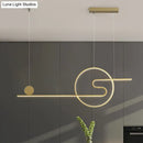 DecorBites™ Minimal Acrylic Linear LED Island Light with Sun and Cloud Design - Warm/White Light - Black/White/Gold