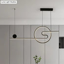 DecorBites™ Minimal Acrylic Linear LED Island Light with Sun and Cloud Design - Warm/White Light - Black/White/Gold