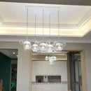 DecorBites™ Minimal Brass Bubble Pendant Light with 5 Clear Glass Heads