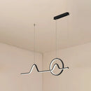 DecorBites™ Minimalist Aluminum LED Dining Room Pendant Lamp – Curve Art Island Lighting