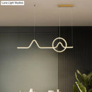 DecorBites™ Minimalist Aluminum LED Dining Room Pendant Lamp – Curve Art Island Lighting
