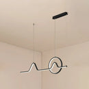 DecorBites™ Minimalist Aluminum LED Dining Room Pendant Lamp – Curve Art Island Lighting