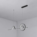 DecorBites™ Minimalist Aluminum LED Dining Room Pendant Lamp – Curve Art Island Lighting