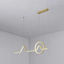 DecorBites™ Minimalist Aluminum LED Dining Room Pendant Lamp – Curve Art Island Lighting