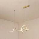DecorBites™ Minimalist Aluminum LED Dining Room Pendant Lamp – Curve Art Island Lighting