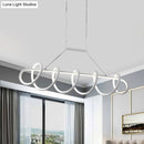 DecorBites™ Minimalist Black/White LED Ceiling Light for Dining Room: Twisted Metallic Island Lighting