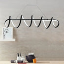 DecorBites™ Minimalist Black/White LED Ceiling Light for Dining Room: Twisted Metallic Island Lighting