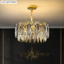DecorBites™ Minimalist Crystal Leaf Pendant Light - Elegant Chandelier for Bedroom