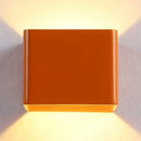 Modern minimalist cube shade sconce light black & white living room