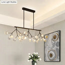 DecorBites™ Minimalist Firefly Island Glass Lamp - 27-Bulb Suspended Lighting for Dining Room