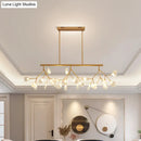 DecorBites™ Minimalist Firefly Island Glass Lamp - 27-Bulb Suspended Lighting for Dining Room