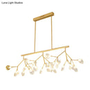 DecorBites™ Minimalist Firefly Island Glass Lamp - 27-Bulb Suspended Lighting for Dining Room