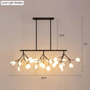 DecorBites™ Minimalist Firefly Island Glass Lamp - 27-Bulb Suspended Lighting for Dining Room