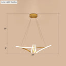 DecorBites™ Minimalist Gold Twist Island Pendant Light Fixture with LED Metal Finish - Perfect for Restaurants