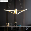 DecorBites™ Minimalist Gold Twist Island Pendant Light Fixture with LED Metal Finish - Perfect for Restaurants