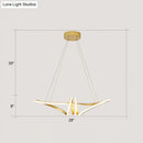 Modern gold & white twist island light fixture dining room led