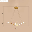 DecorBites™ Minimalist Gold Twist Island Pendant Light Fixture with LED Metal Finish - Perfect for Restaurants