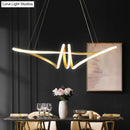 DecorBites™ Minimalist Gold Twist Island Pendant Light Fixture with LED Metal Finish - Perfect for Restaurants