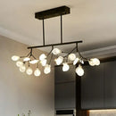 Modern black minimalist led ceiling light for dining room