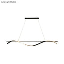 DecorBites™ Minimalist LED Hanging Island Light for Dining Room  in Black, Warm/White Light