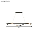 DecorBites™ Minimalist LED Hanging Island Light for Dining Room  in Black, Warm/White Light