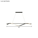 DecorBites™ Minimalist LED Hanging Island Light for Dining Room  in Black, Warm/White Light