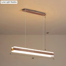 DecorBites™ Minimalist LED Island Pendant - Linear Acrylic Hanging Light for Dining Room