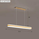 DecorBites™ Minimalist LED Island Pendant - Linear Acrylic Hanging Light for Dining Room