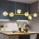 DecorBites™ Minimalist LED Pendant Light with Clear Glass Sphere Shade and Brass Finish