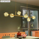 DecorBites™ Minimalist LED Pendant Light with Clear Glass Sphere Shade and Brass Finish