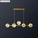DecorBites™ Minimalist LED Pendant Light with Clear Glass Sphere Shade and Brass Finish