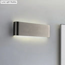 Minimalist black & silver led wall lamp – living room warm white light